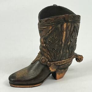 Vtg The Old Bucket Of Blood Virginia City Western Boot Toothpick Holder Metal